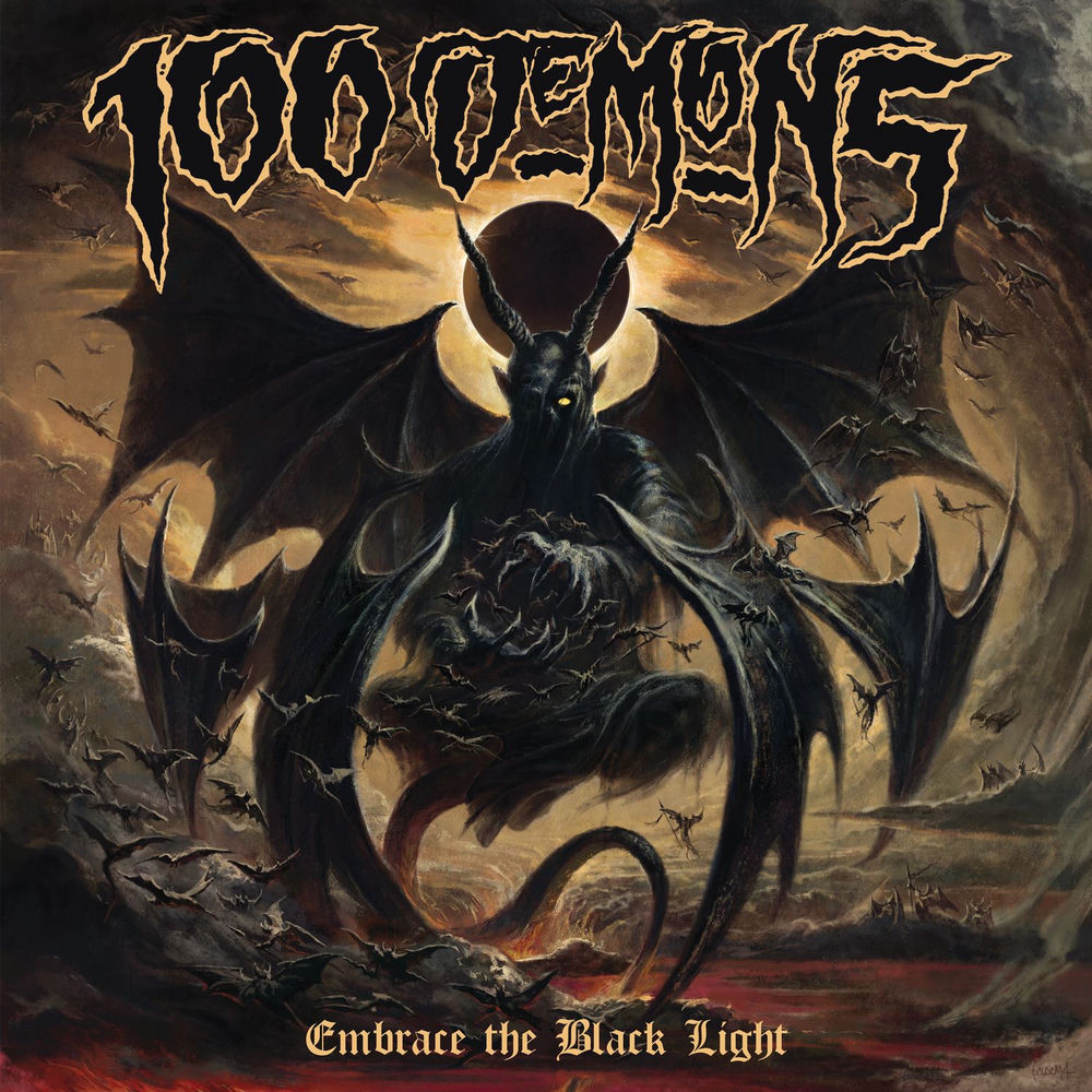 100 Demons — Embrace The Black Light, vinyl LP album cover