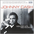 the album cover for Johnny Cash - Greatest Hits & Favorites [Import 2LP]