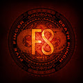 the album cover for Five Finger Death Punch - F8 [Colored Vinyl]