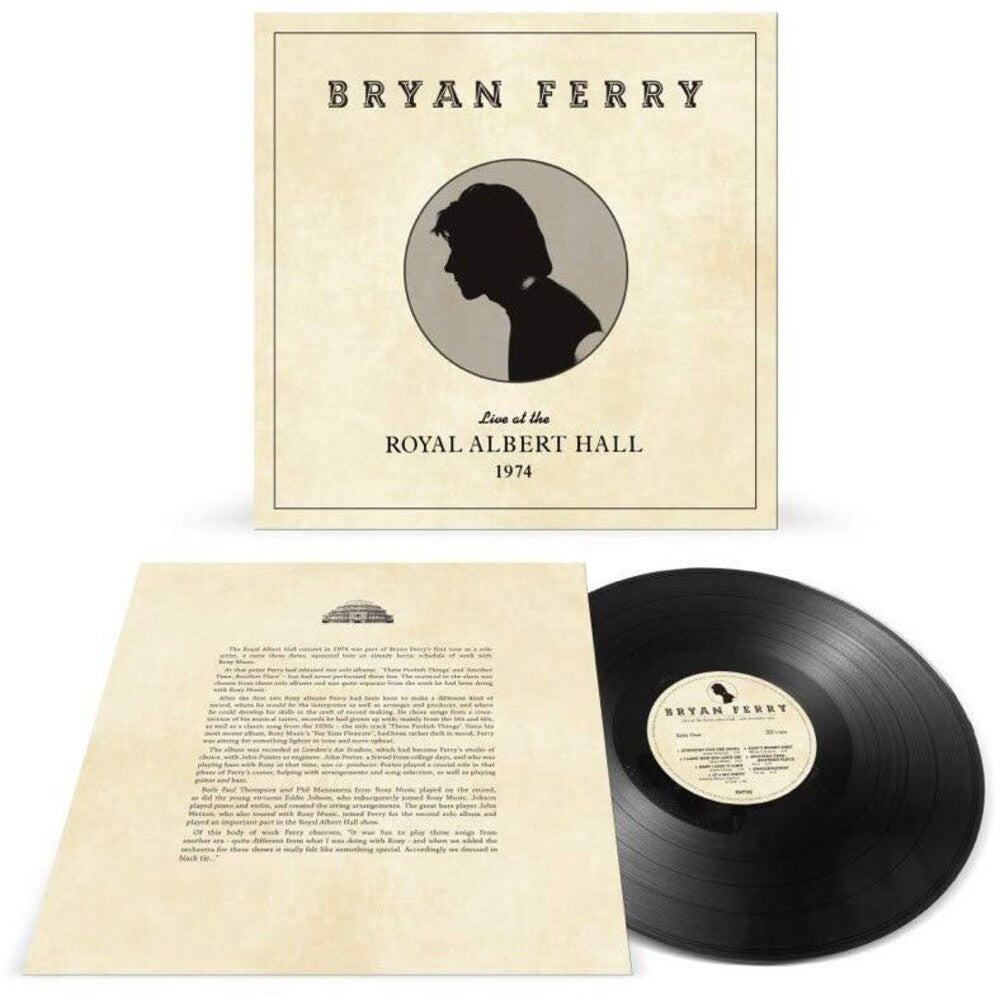 the album cover for Bryan Ferry - Live At The Royal Albert Hall, 1974 [LP]