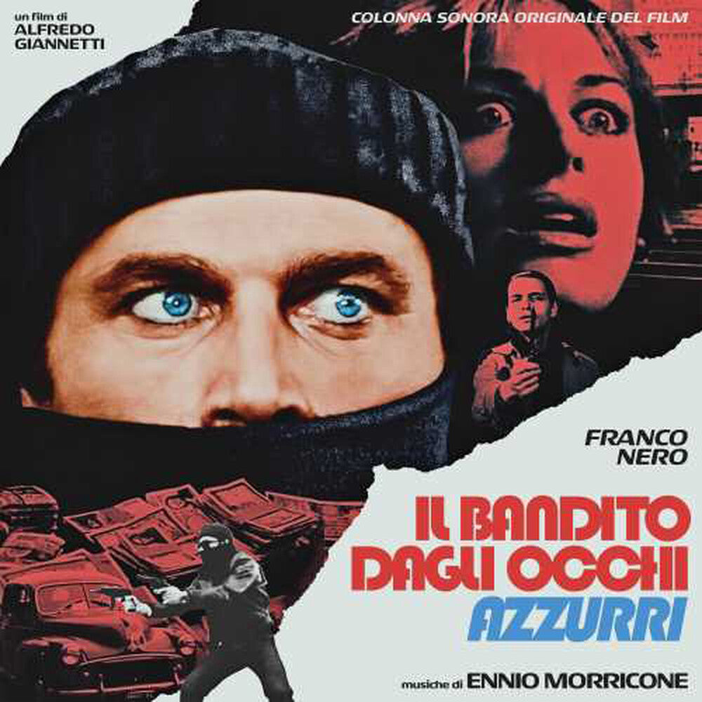 the album cover for Ennio Morricone - Blue-Eyed Bandit (Il Bandito Dagli Occhi Azzurri)
