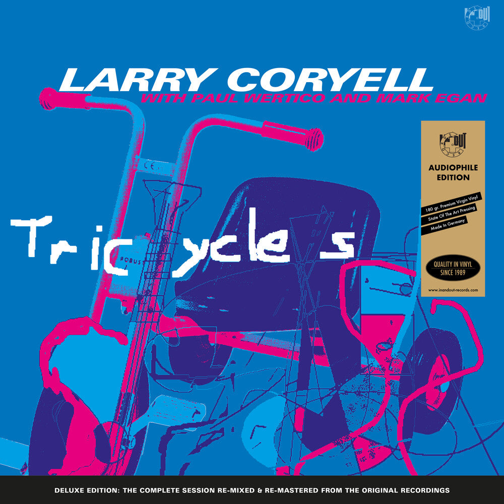 the album cover for Larry Coryell  / Wertico,Paul / Egan,Mark - Tricycles