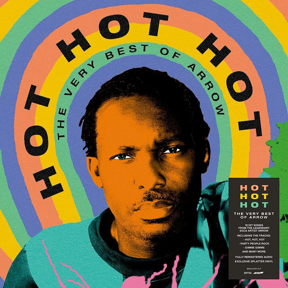 the album cover for Arrow - Hot Hot Hot - The Best Of Arrow [Splatter LP]