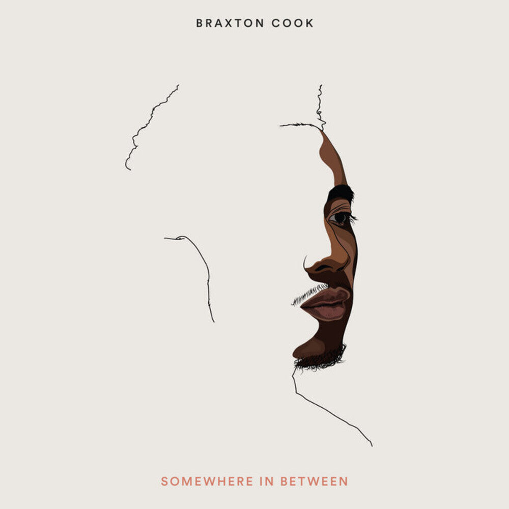 the album cover for Braxton Cook - Somewhere In Between [Clear Vinyl] (Can)