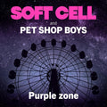 the album cover for Soft Cell & Pet Shop Boys - Purple Zone