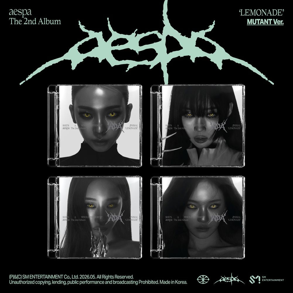 the album cover for Aespa - The 2nd Album ‘LEMONADE’ [MUTANT Ver.]