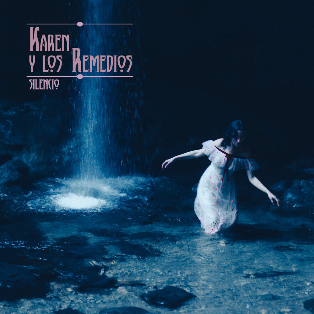 the album cover for Karen Y Los Remedios - Silencio - Black & Blue Galaxy Effect (Blk) (Blue)