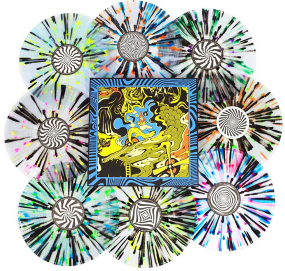 the album cover for King Gizzard &amp; The Lizard Wizard -  Live at Forest Hills Stadium '24 [8 LPs Splatter vinyl]