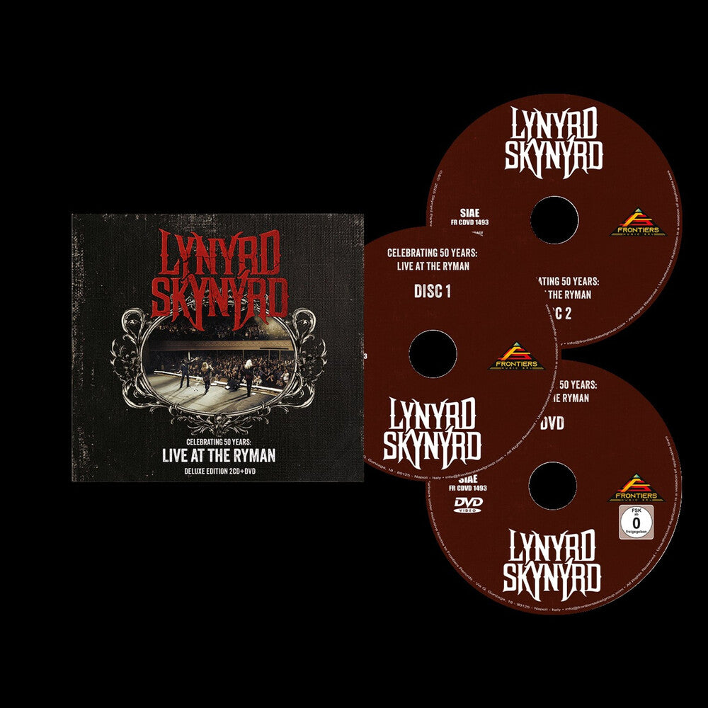 the album cover for Lynyrd Skynyrd - Celebrating 50 Years - Live At The Ryman [2 Compact disc]