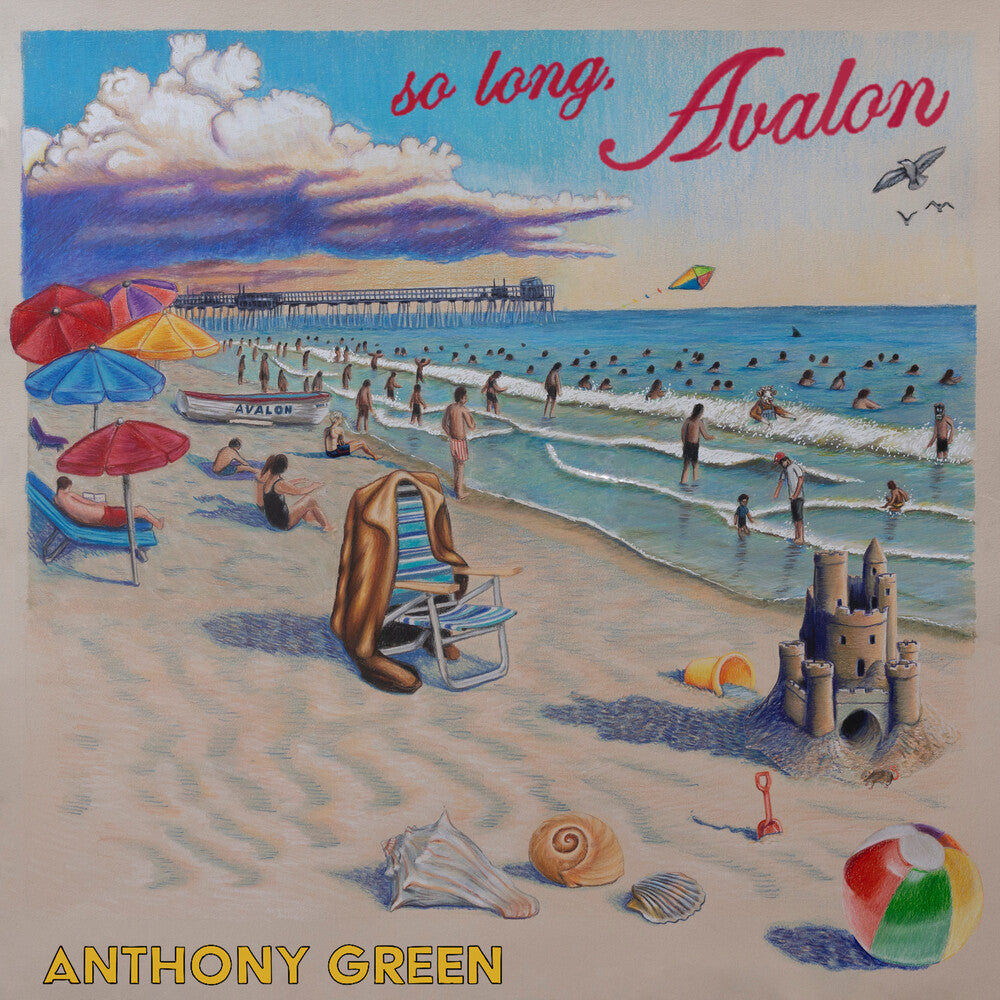 the album cover for Anthony Green - So Long, Avalon [Gold and White Swirl LP]