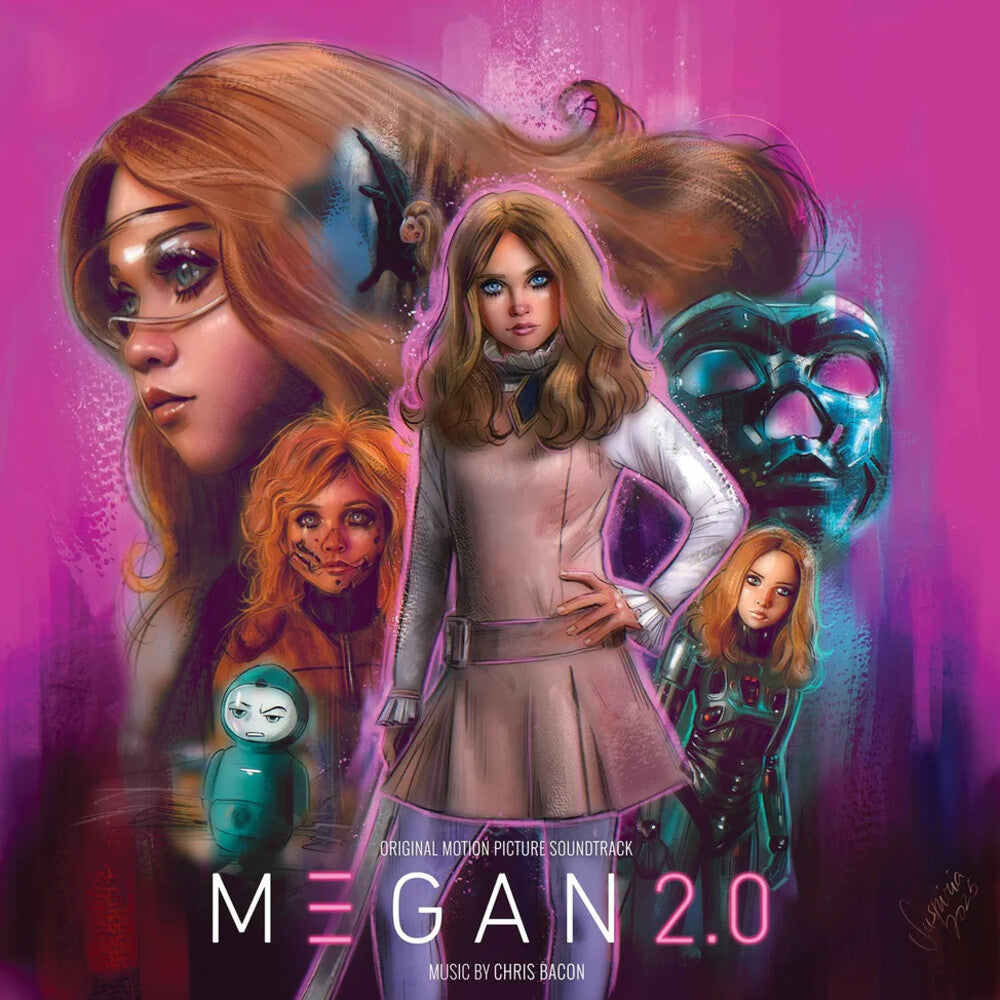 the album cover for Chris Bacon  (Colv) (Dlx) (Gate) (Artp) - M3gan 2.0 - O.S.T. [Colored Vinyl] [Deluxe] (Gate) (Artp)