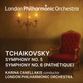 the album cover for London Philharmonic Orchestra / Karina Canellakis - Tchaikovsky: Symphonies 5 & 6