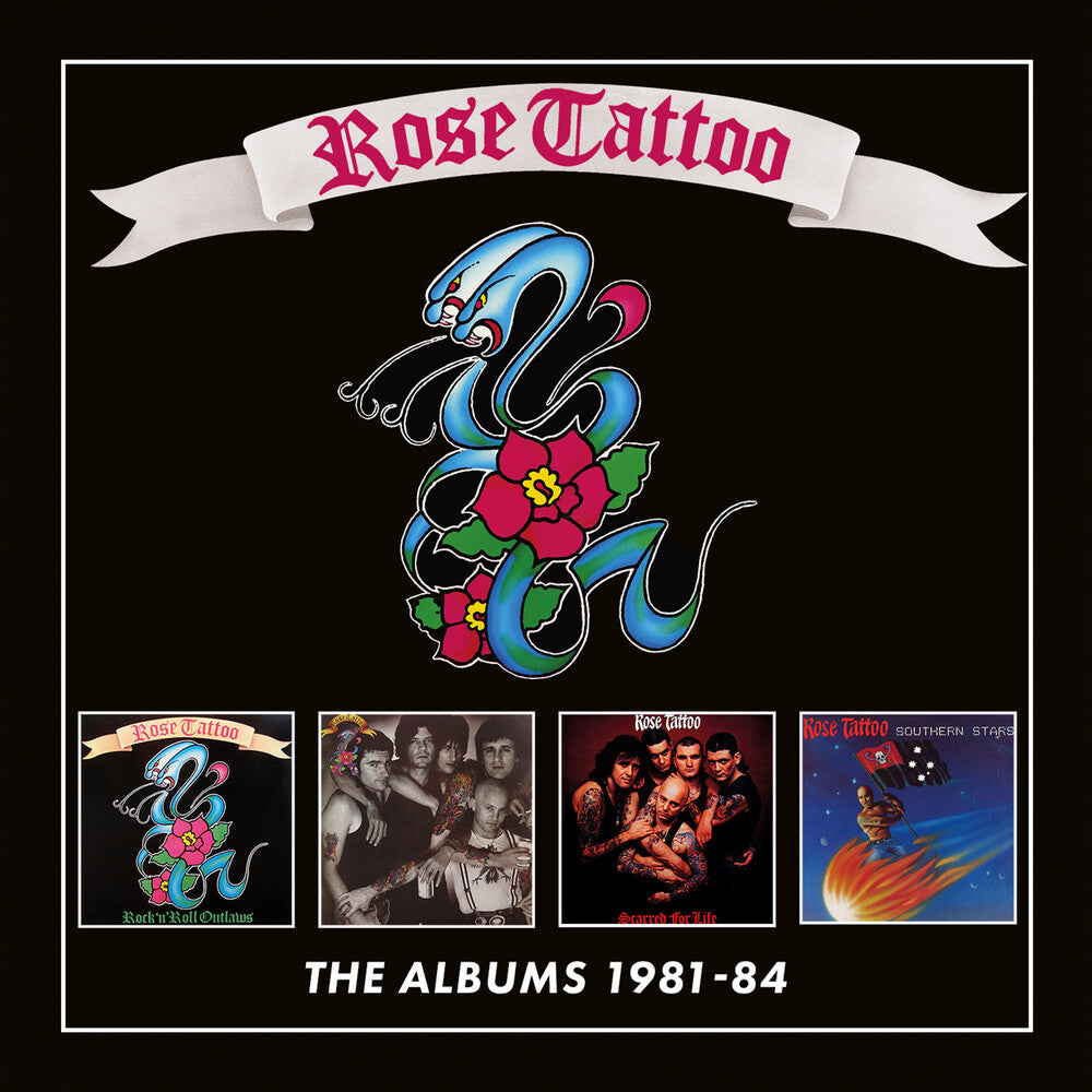 the album cover for Rose Tattoo - Albums 1981-84 (Uk)
