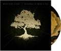 the album cover for Brother Cane - Magnolia Medicine [Indie Exclusive Clear Black Gold Splatter]