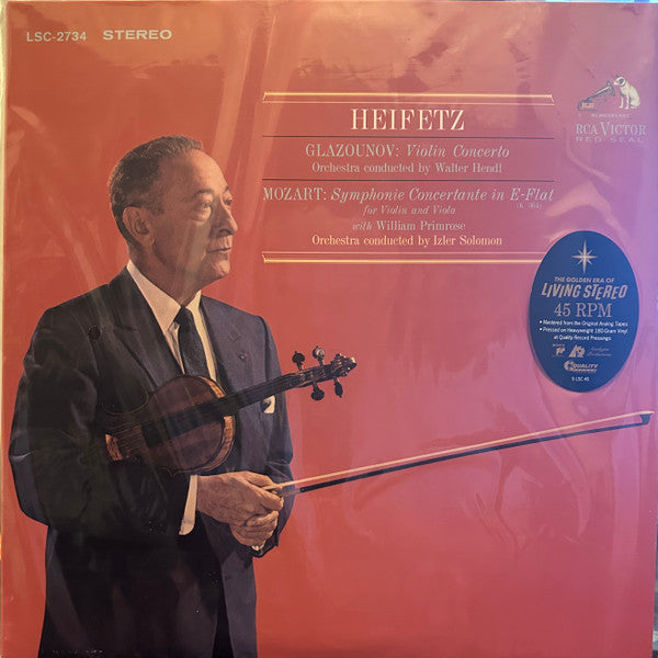 Pre-Order: Heifetz - Glazounov: Violin Concerto/mozart: Symphonie Concertante in E-flat (2lp/180g/45rpm) [LP]