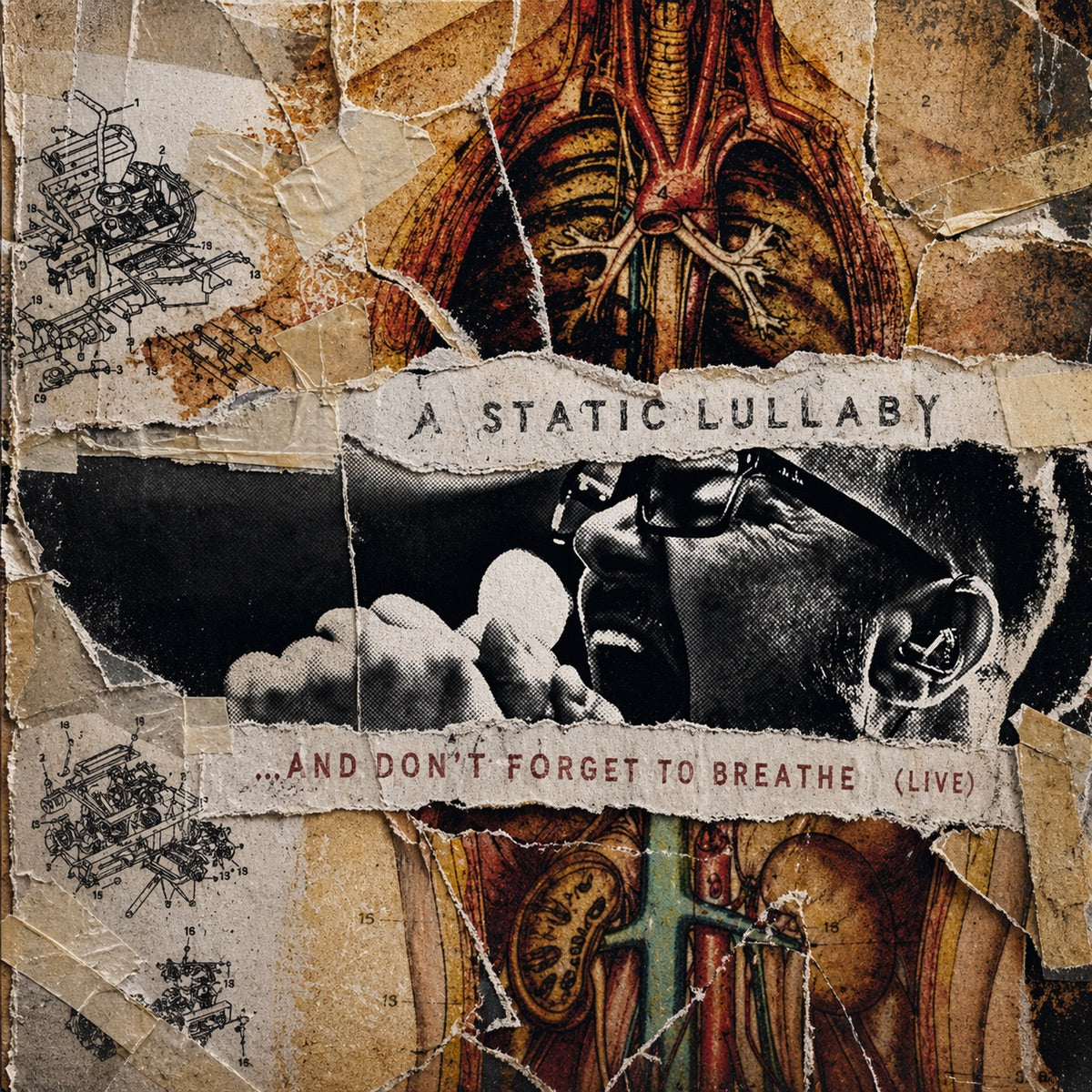 A Static Lullaby — ...And Don't Forget To Breathe (Live), vinyl LP album cover