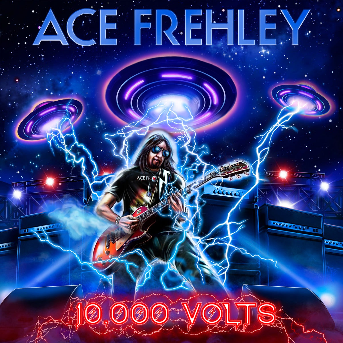 Ace Frehley — 10,000 Volts, vinyl LP album cover
