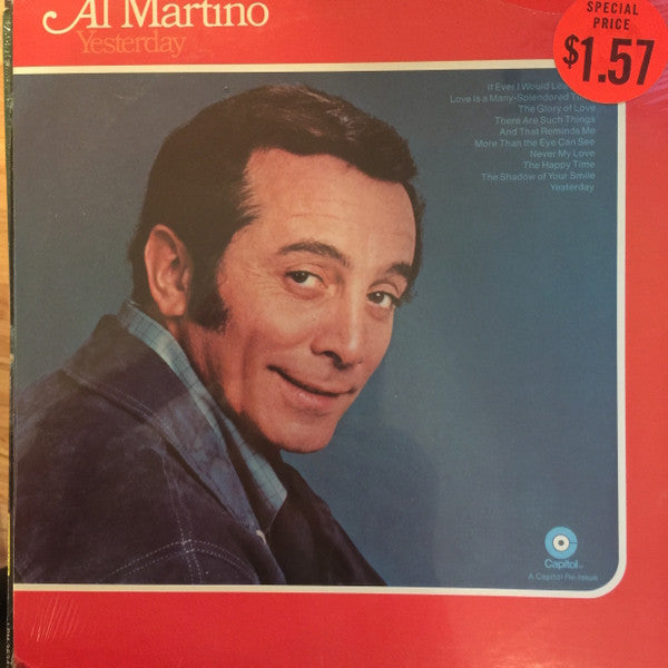 Al Martino — Yesterday, vinyl LP album cover