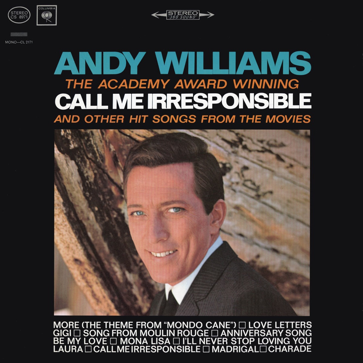 Andy Williams — Call Me Irresponsible, vinyl LP album cover