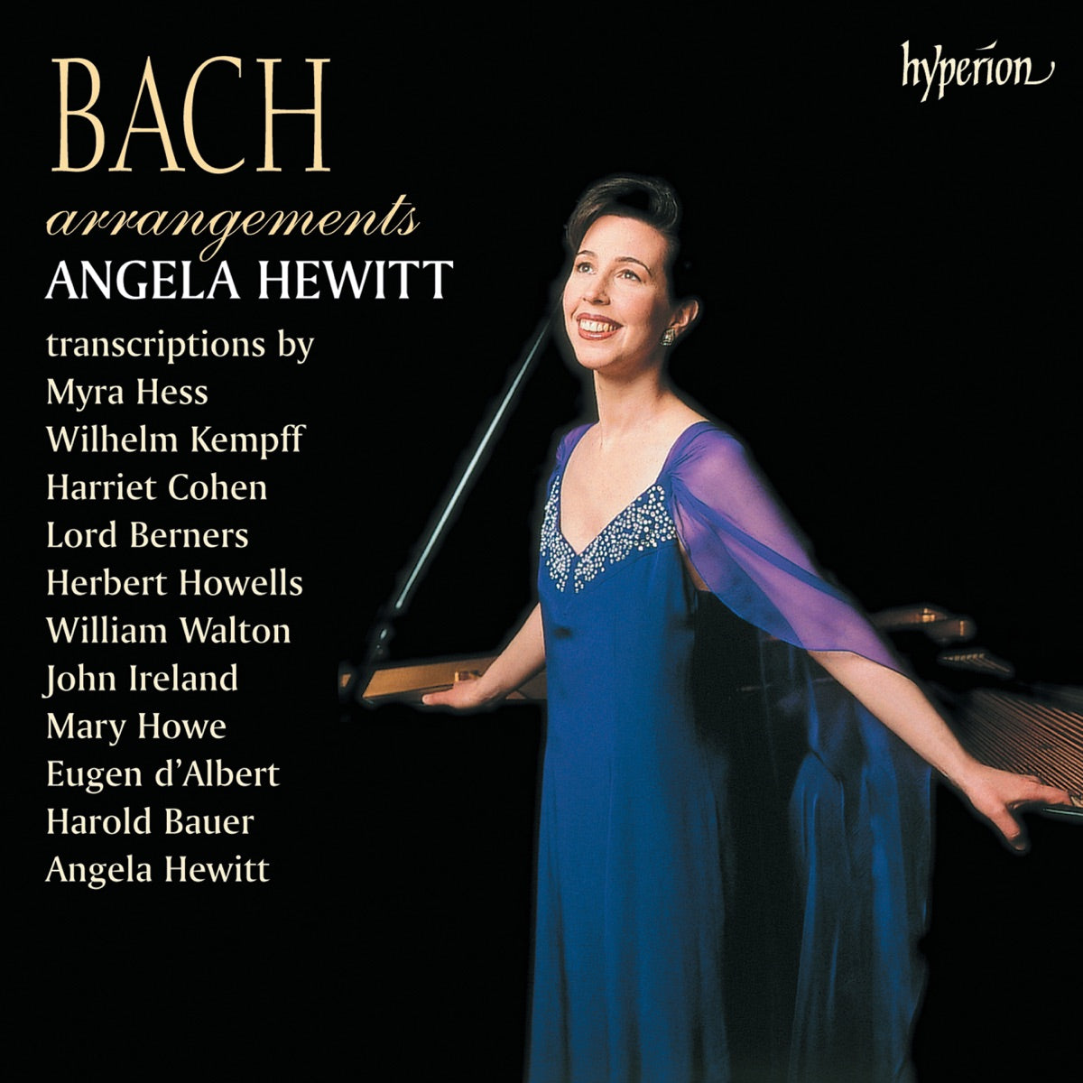 Angela Hewitt — Bach Arrangements & Transcriptions for Piano, vinyl LP album cover
