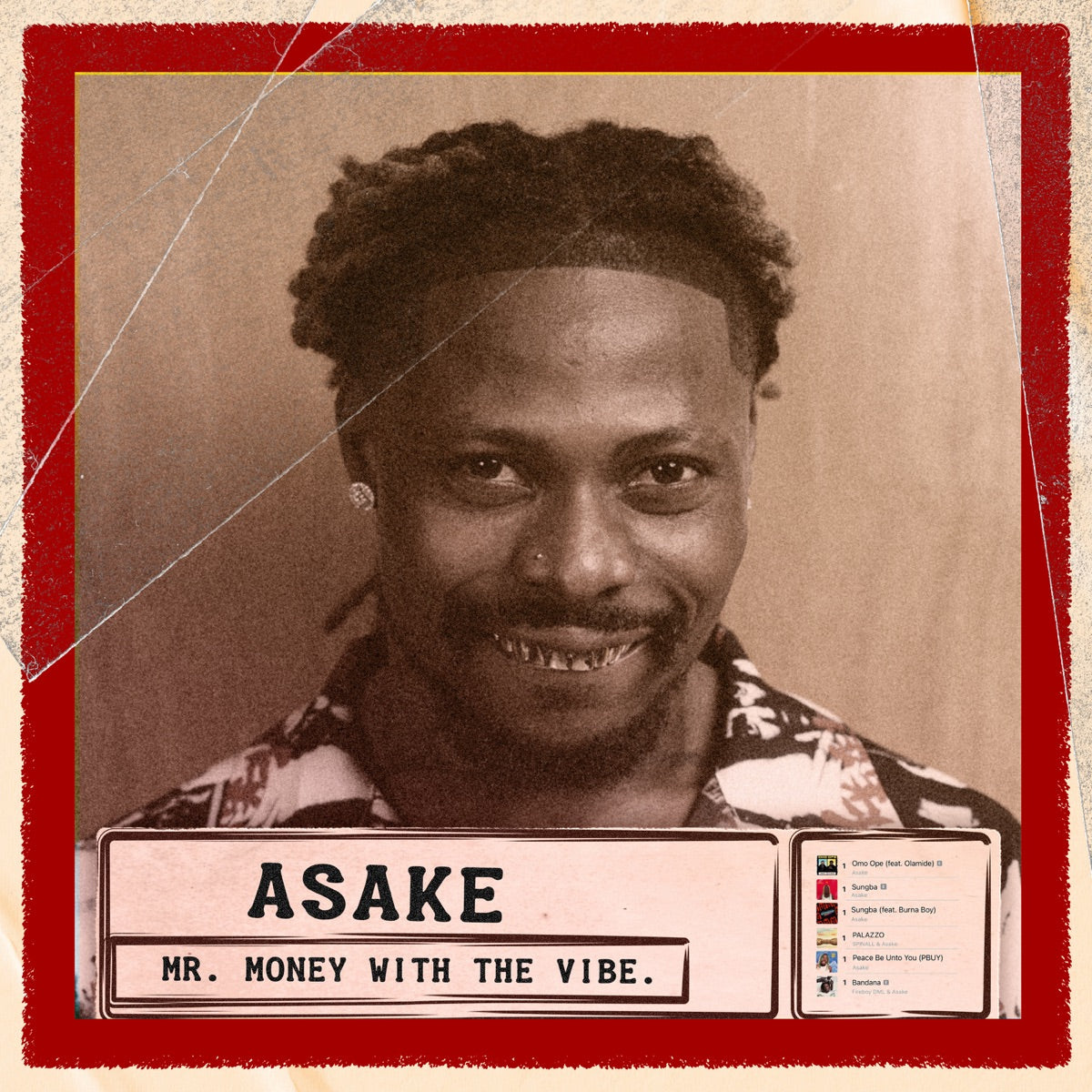 Asake — Mr. Money With The Vibe, vinyl LP album cover