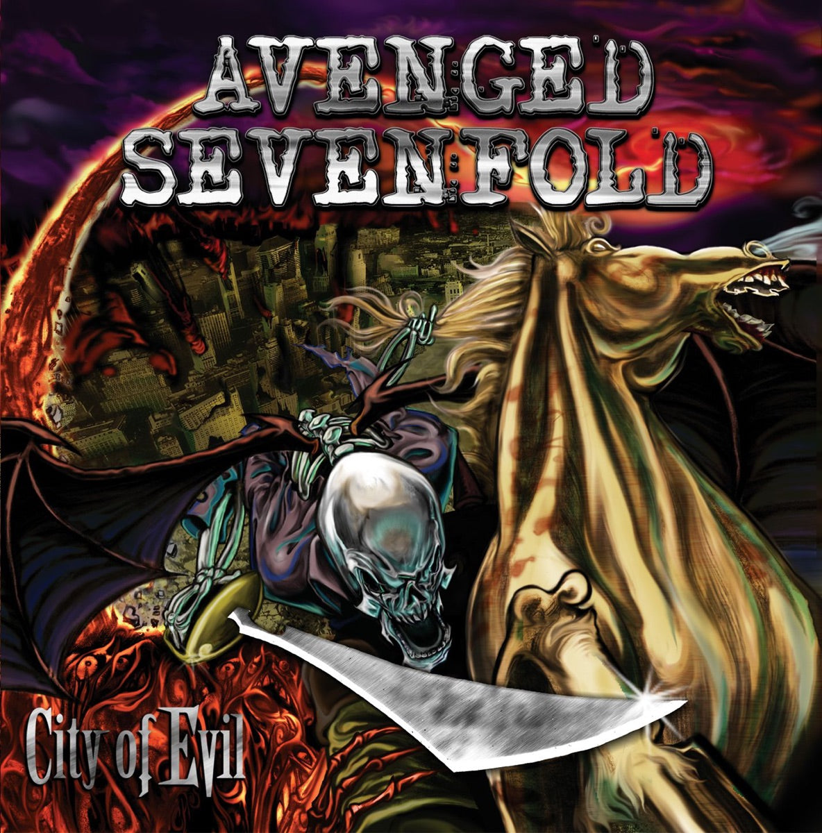 Avenged Sevenfold — City of Evil, vinyl LP album cover