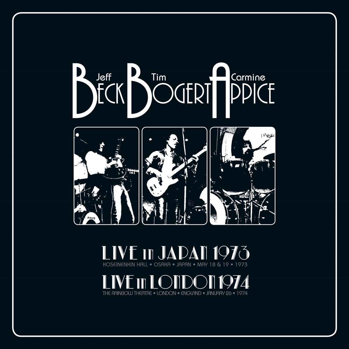 Beck, Bogert & Appice — Live 1973 & 1974, CD album cover