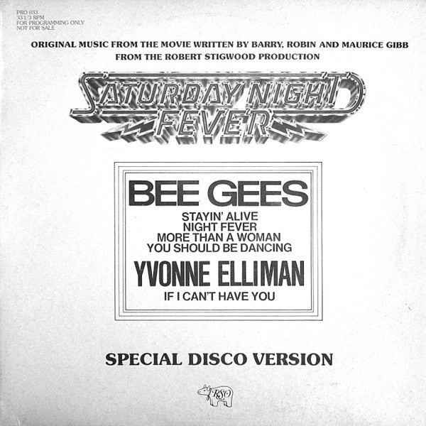 Bee Gees / Yvonne Elliman — Saturday Night Fever (Special Disco Version), 7-inch vinyl single album cover