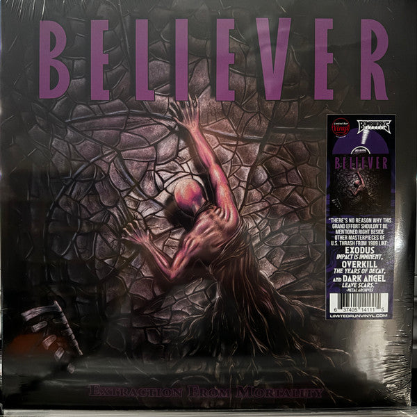 Believer — Extraction From Mortality, vinyl LP album cover