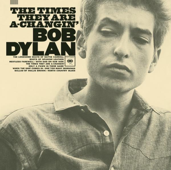 Bob Dylan — The Times They Are A-Changin', vinyl LP album cover