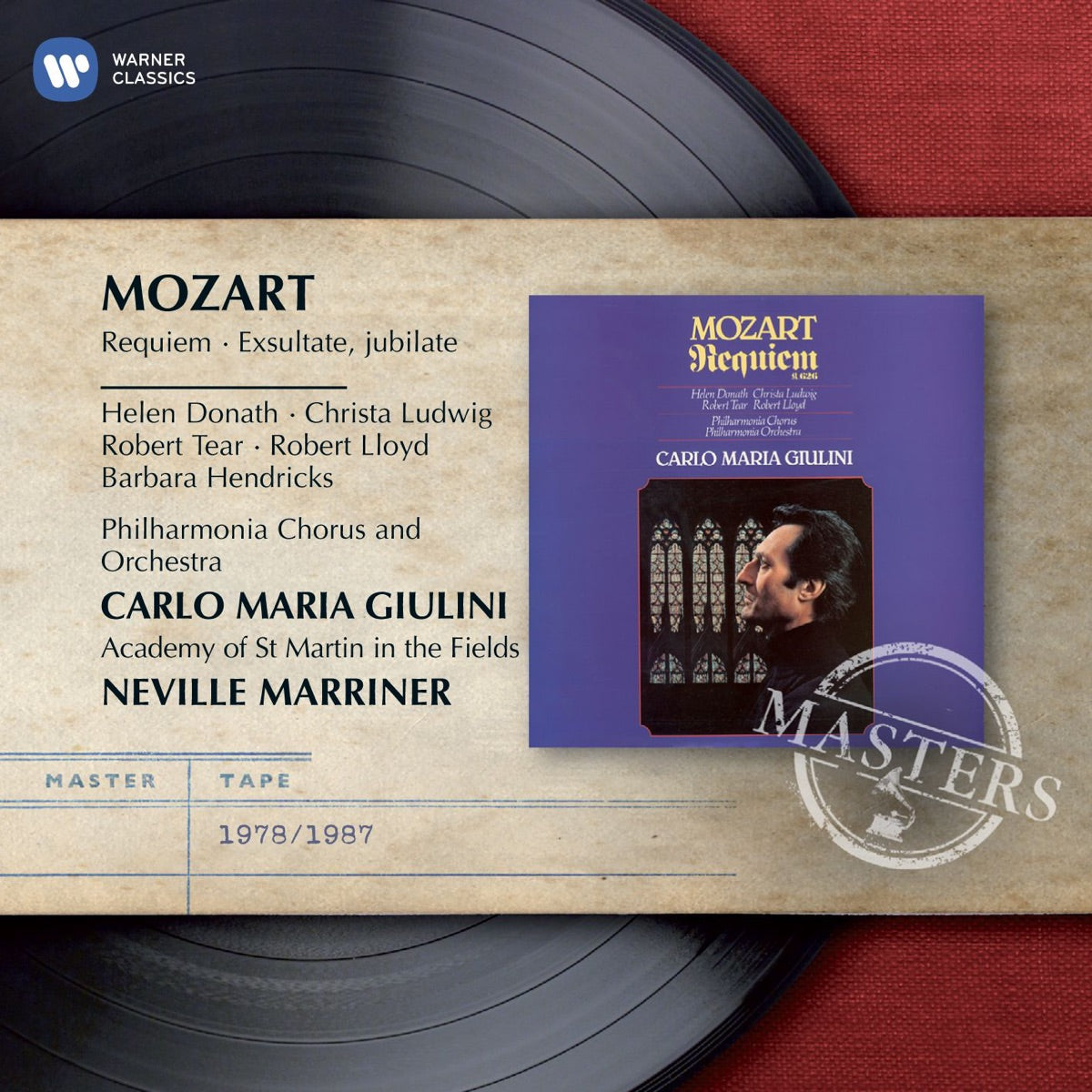 Carlo Maria Giulini — Mozart: Requiem, vinyl LP album cover