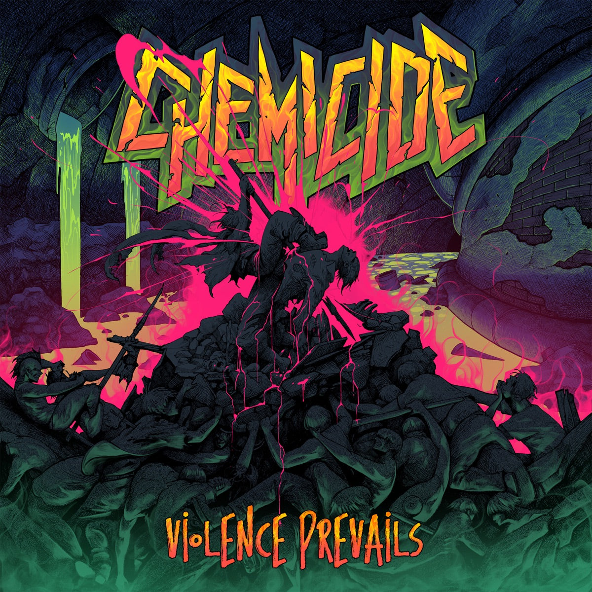 Chemicide — Violence Prevails, vinyl LP album cover