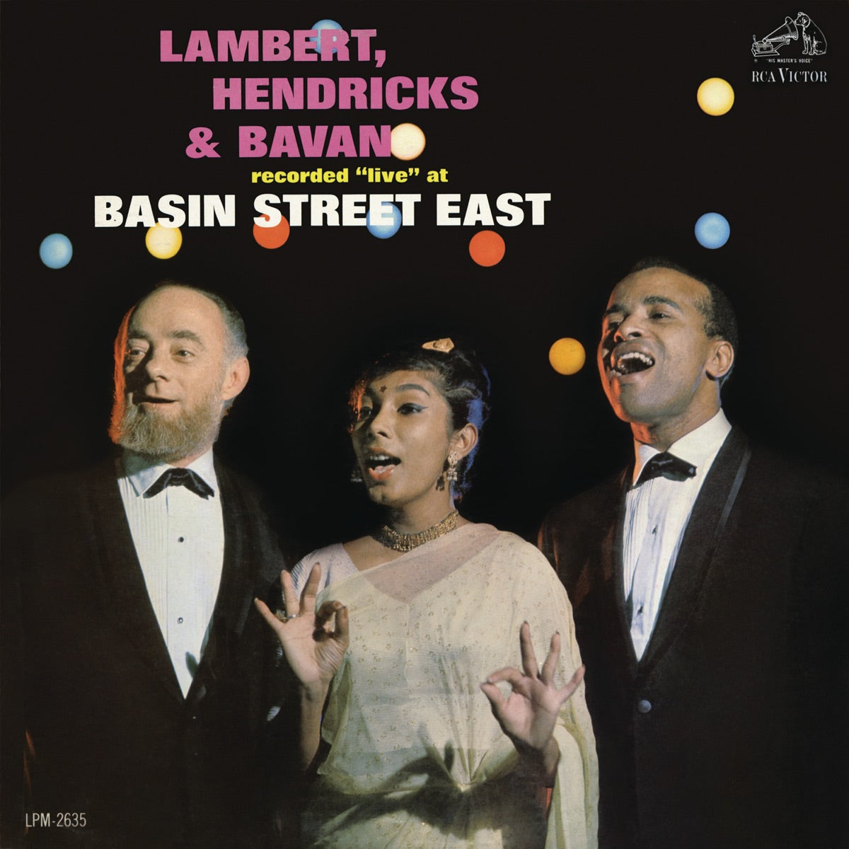 Dave Lambert, Jon Hendricks & Yolande Bavan — At Basin Street East, vinyl LP album cover
