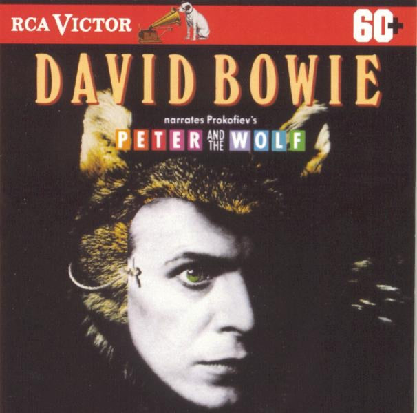 David Bowie, The Philadelphia Orchestra & Eugene Ormandy — David Bowie Narrates Prokofiev's Peter and the Wolf, vinyl LP album cover
