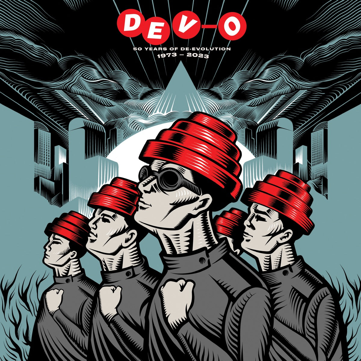 Devo — 50 Years of De-Evolution 1973–2023, CD album cover