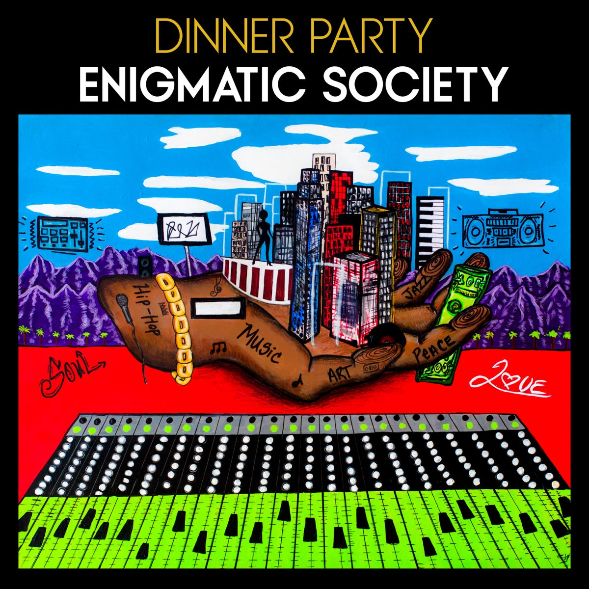 Dinner Party — Enigmatic Society, vinyl LP album cover