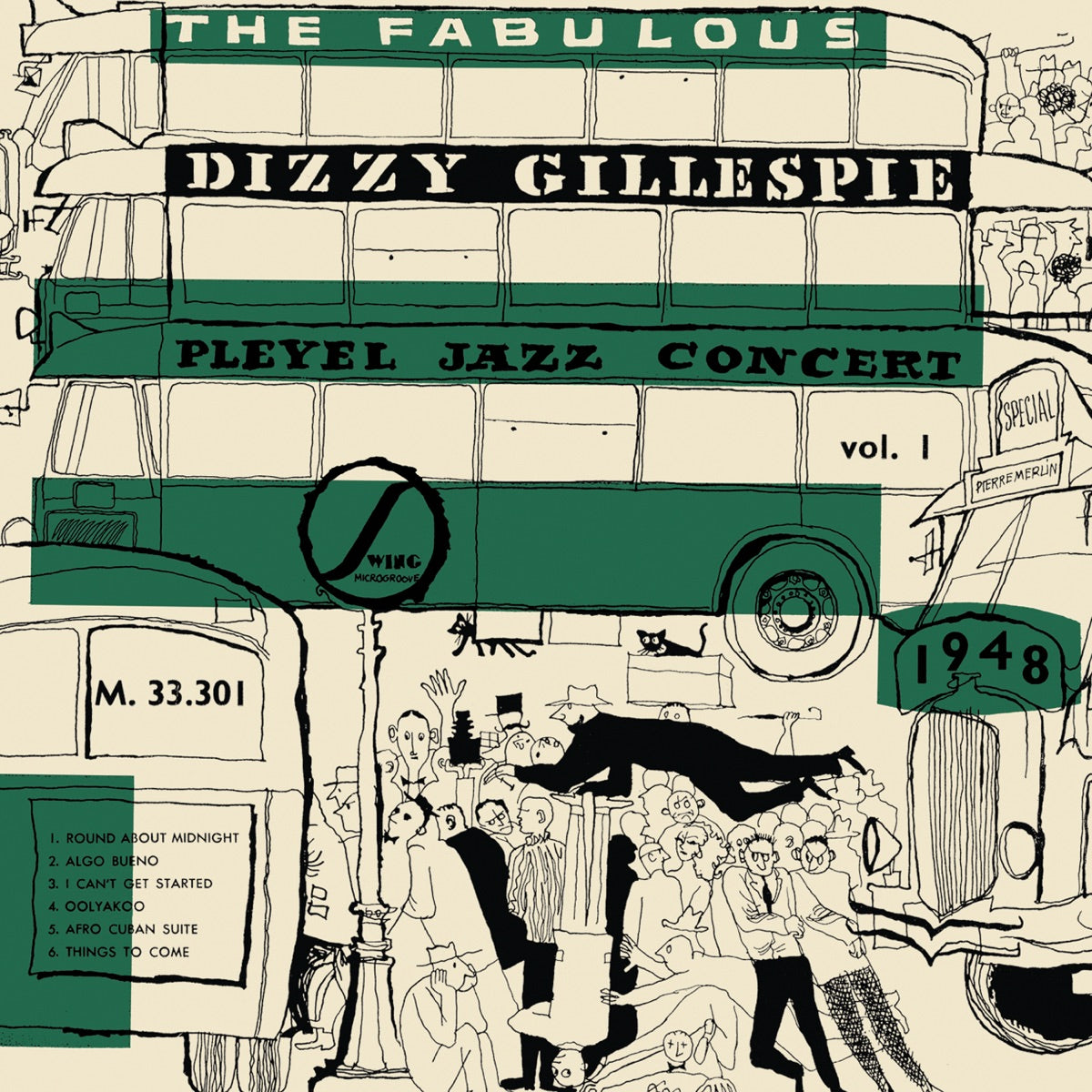 Dizzy Gillespie — The Fabulous Dizzy Gillespie Pleyel Jazz Concert 1948 (Jazz Connoisseur - Live), vinyl LP album cover