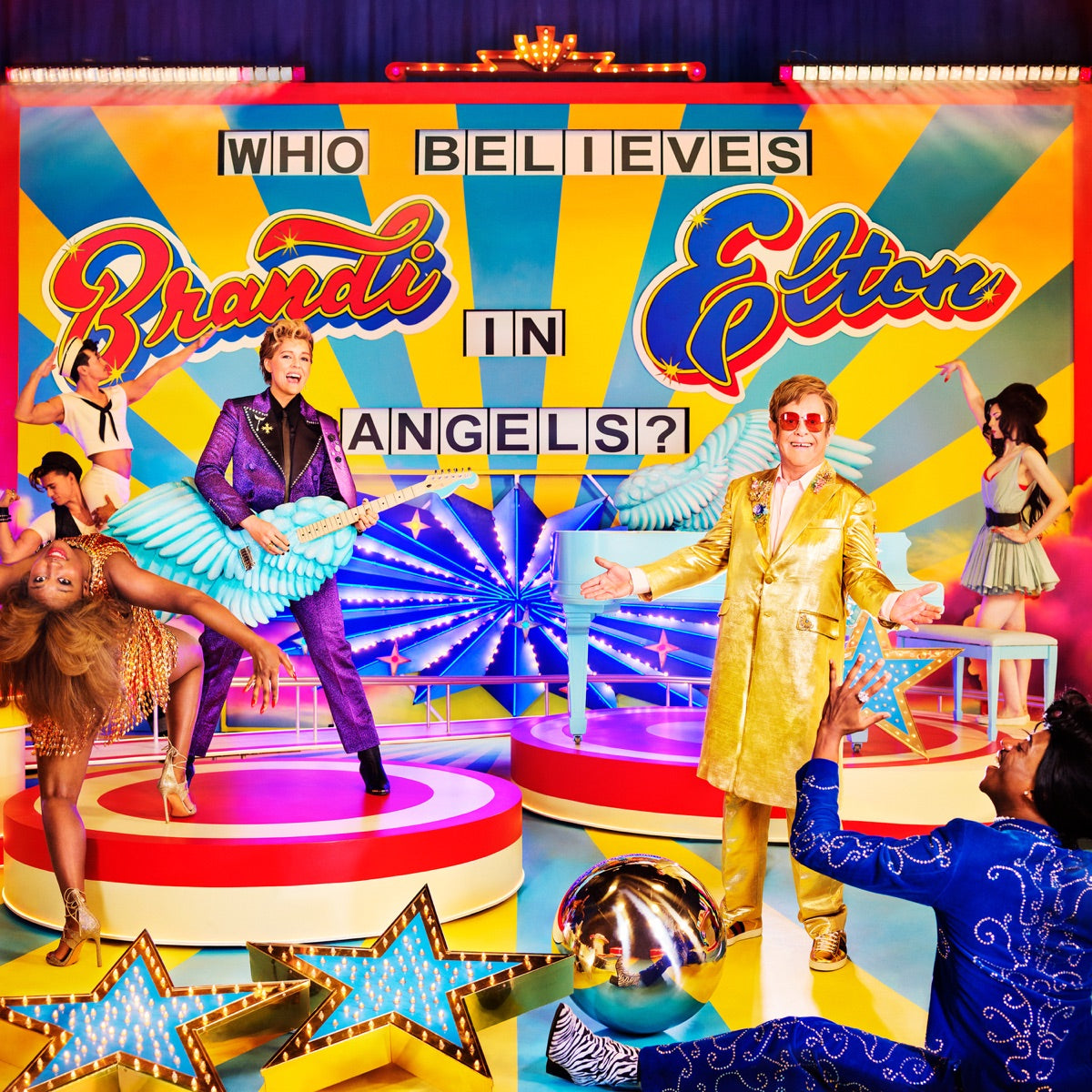 Elton John & Brandi Carlile — Who Believes In Angels?, vinyl LP album cover