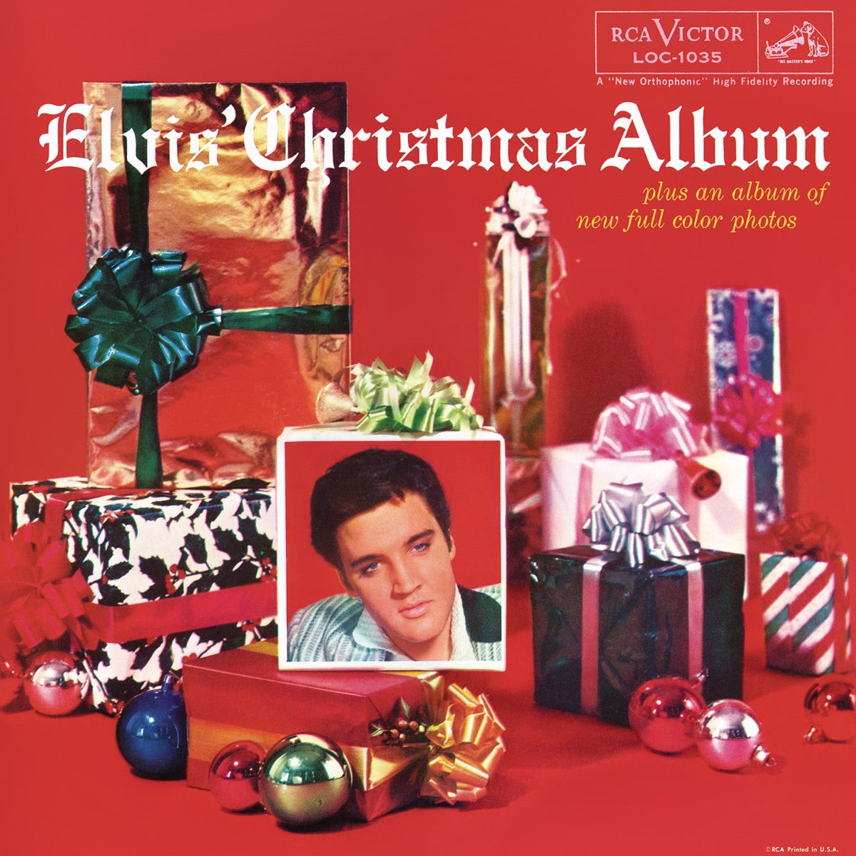 Elvis Presley — Elvis' Christmas Album, vinyl LP album cover