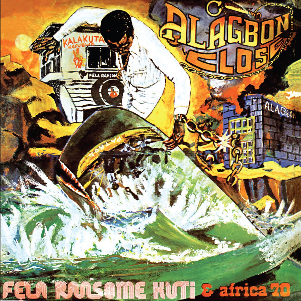 Fela Kuti & Afrika 70 — Alagbon Close - EP, vinyl LP album cover