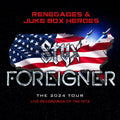Foreigner & Styx — Renegades & Juke Box Heroes (Live), vinyl LP album cover