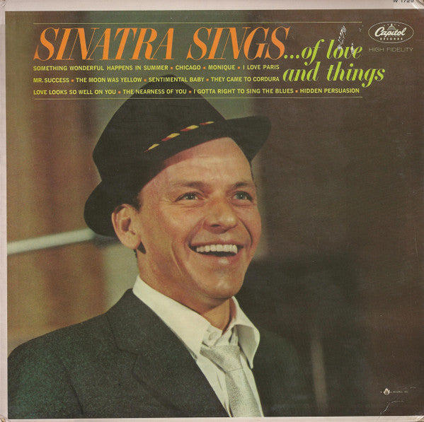 Frank Sinatra — Sinatra Sings...Of Love And Things, vinyl LP album cover