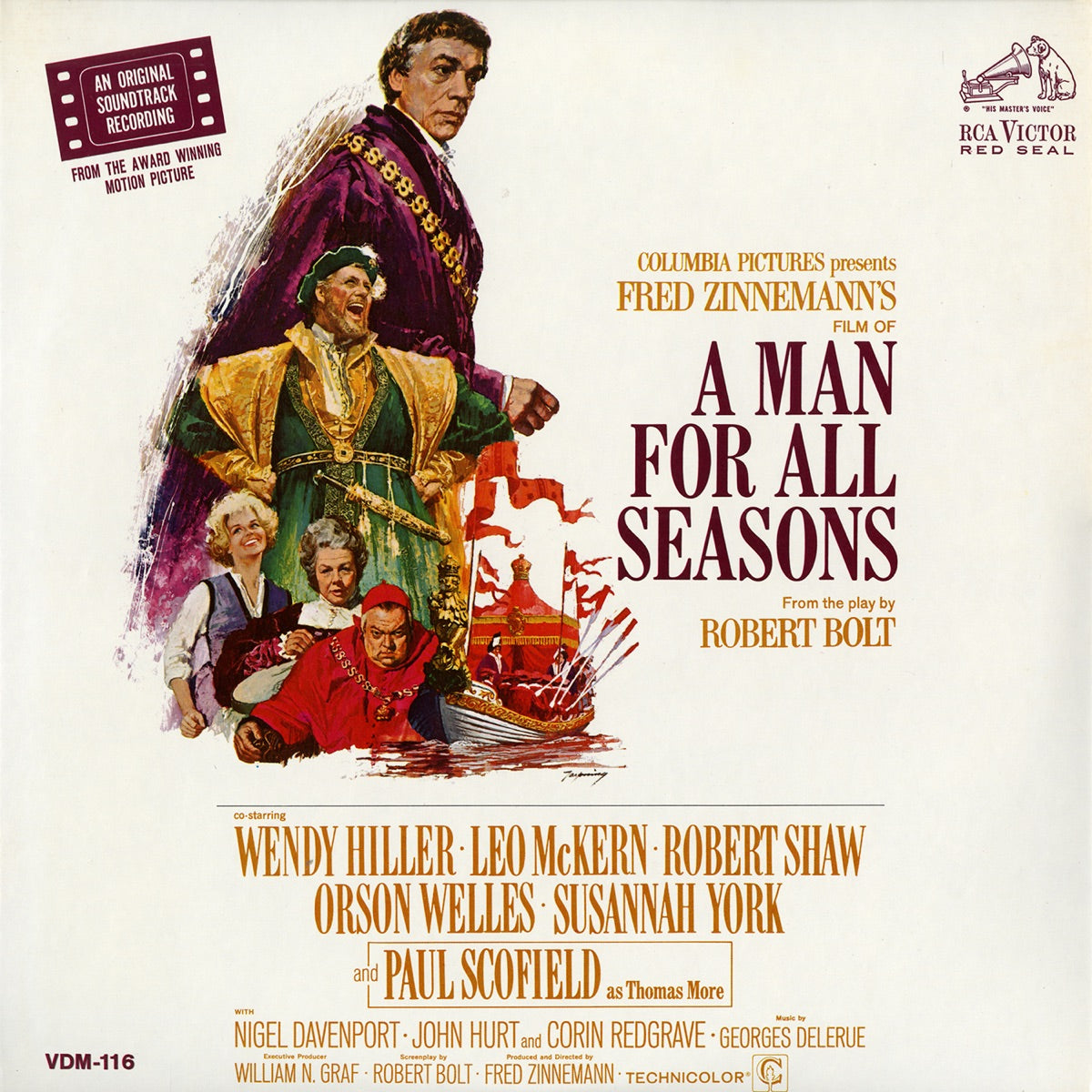 Georges Delerue — A Man for All Seasons, vinyl LP album cover