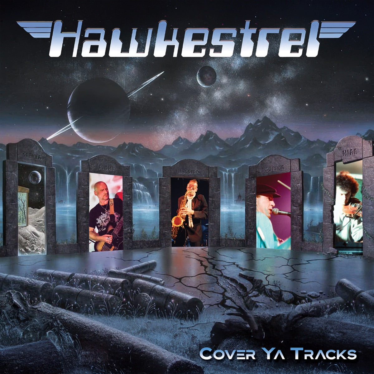 Hawkestrel — Cover Ya Tracks, vinyl LP album cover
