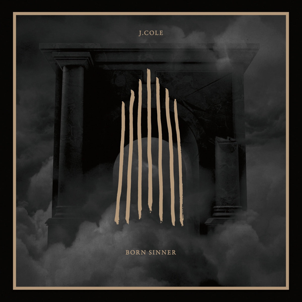 J. Cole — Born Sinner, vinyl LP album cover