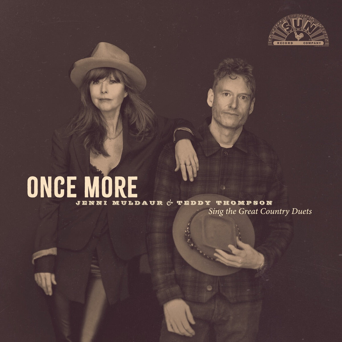Jenni Muldaur & Teddy Thompson — Once More: Jenni Muldaur & Teddy Thompson Sing The Great Country Duets, vinyl LP album cover