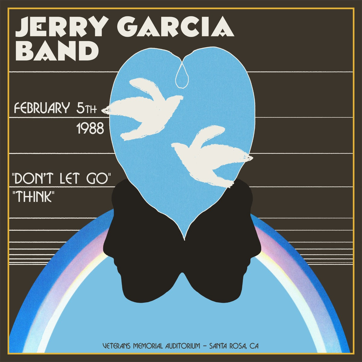 Jerry Garcia Band — Heads & Tails Vol. 1: 2/5/88, Veterans Memorial Auditorium, Santa Rosa, CA (feat. Jerry Garcia) - EP, vinyl LP album cover