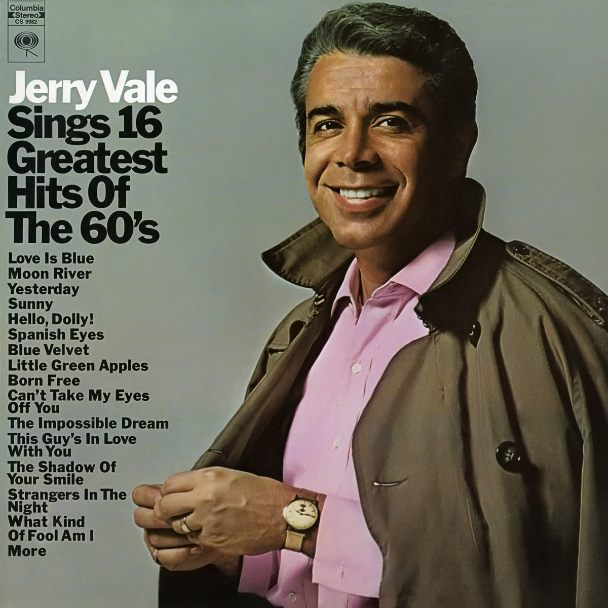 Jerry Vale — Sings 16 Greatest Hits of the 60's, vinyl LP album cover
