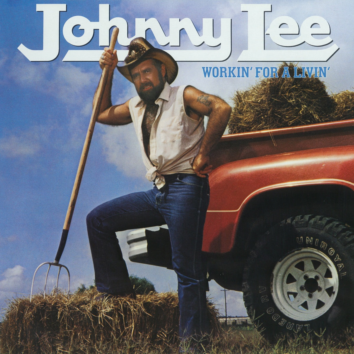 Johnny Lee — Workin' for a Livin', vinyl LP album cover