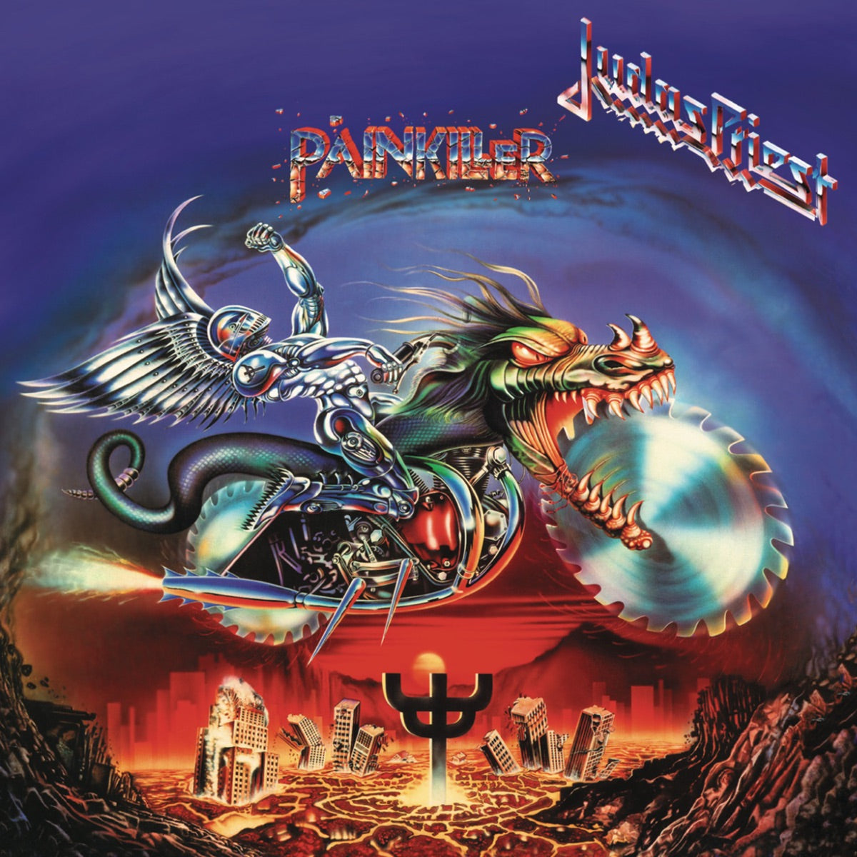 Judas Priest — Painkiller (Bonus Track Version), vinyl LP album cover